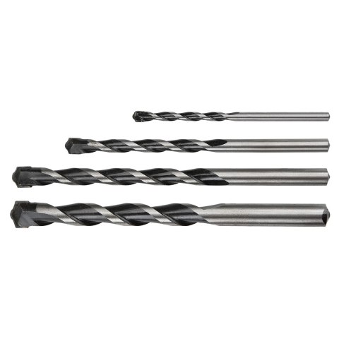 Wiertła do betonu 4-10 mm, zestaw 4 szt., końcówka motylkowa Wiertła do betonu 4-10 mm, zestaw 4 szt., końcówka motylkowa