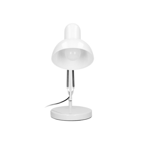 DEON, lampa biurkowa, 60W, E27, wysoka, stal, biała DEON, lampa biurkowa, 60W, E27, wysoka, stal, biała