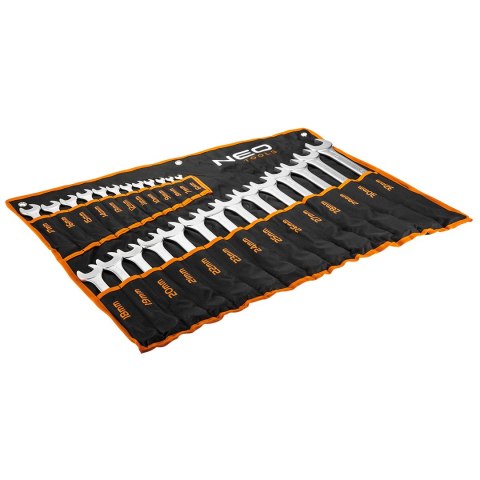 Klucze płasko-oczkowe 6-32 mm, zestaw 26 szt. Klucze płasko-oczkowe 6-32 mm, zestaw 26 szt.