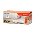 Gniazdo meblowe ?8cm wpuszczane w blat z ładowarką indukcyjną, ładowarką USB z 2 gniazdami A i C, przelotką kablową z przewodem 