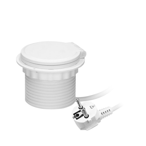 Gniazdo meblowe ?8cm wpuszczane w blat z ładowarką indukcyjną, ładowarką USB z 2 gniazdami A i C, przelotką kablową z przewodem Gniazdo meblowe ?8cm wpuszczane w blat z ładowarką indukcyjną, ładowarką USB z 2 gniazdami A i C, przelotką kablową z przewodem