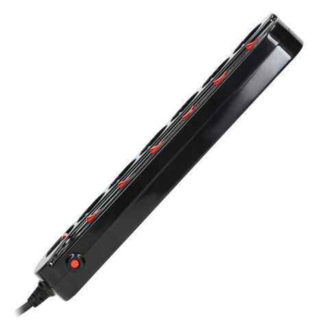 Listwa zasilająca "Multiswitch", 6 gniazd 2P+Z (Schuko), kabel 3x1,0mm?, długość 1,5m. Wyłącznik termiczny. 10A/230 VAC, czarny Listwa zasilająca "Multiswitch", 6 gniazd 2P+Z (Schuko), kabel 3x1,0mm?, długość 1,5m. Wyłącznik termiczny. 10A/230 VAC, czarny