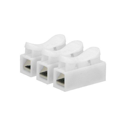 Złączka trzytorowa sprężynowa, 3x2,5mm?, 10 sztuk Złączka trzytorowa sprężynowa, 3x2,5mm?, 10 sztuk