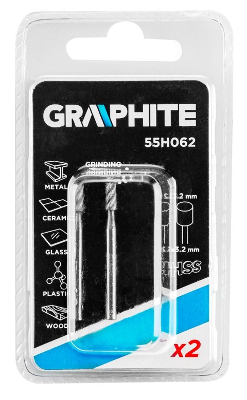 Frez HSS walec 3.2 mm, trzpień 3.2 mm, 2 szt. Frez HSS walec 3.2 mm, trzpień 3.2 mm, 2 szt.