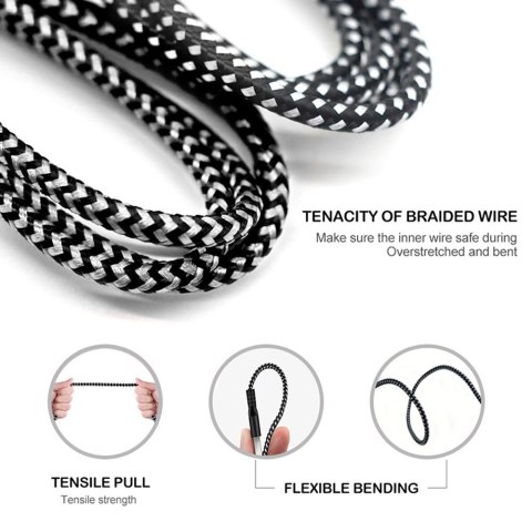 Kabel microUSB Maclean, wspierający Fast Charge 2.4A, przesył danych, 5V/2.4A, czarny, dł. 1m, MCE473 Kabel microUSB Maclean, wspierający Fast Charge 2.4A, przesył danych, 5V/2.4A, czarny, dł. 1m, MCE473