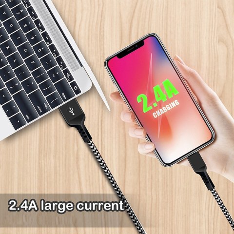 Kabel microUSB Maclean, wspierający Fast Charge 2.4A, przesył danych, 5V/2.4A, czarny, dł. 1m, MCE473 Kabel microUSB Maclean, wspierający Fast Charge 2.4A, przesył danych, 5V/2.4A, czarny, dł. 1m, MCE473