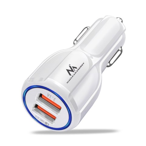 Ładowarka samochodowa Maclean, Qualcomm Quick Charge, QC 3.0 - 5V/3A, 9V/1.8A, 12V/1.6A, Gniazdo 5V/3.1A, Biała, MCE478 W Ładowarka samochodowa Maclean, Qualcomm Quick Charge, QC 3.0 - 5V/3A, 9V/1.8A, 12V/1.6A, Gniazdo 5V/3.1A, Biała, MCE478 W