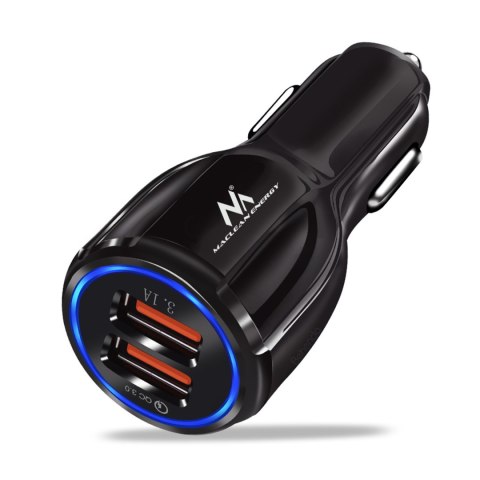 Ładowarka samochodowa Maclean, Qualcomm Quick Charge, QC 3.0 - 5V/3A, 9V/1.8A, 12V/1.6A, Gniazdo 5V/3.1A, Czarna, MCE478 B Ładowarka samochodowa Maclean, Qualcomm Quick Charge, QC 3.0 - 5V/3A, 9V/1.8A, 12V/1.6A, Gniazdo 5V/3.1A, Czarna, MCE478 B