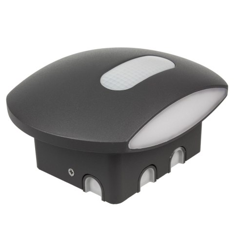 Lampa LED Maclean, Ścienna, Z czujnikiem PIR, PC+ALU, 20W, 1600lm, IP65, Neutral White 4000K, Szara, MCE366 Lampa LED Maclean, Ścienna, Z czujnikiem PIR, PC+ALU, 20W, 1600lm, IP65, Neutral White 4000K, Szara, MCE366