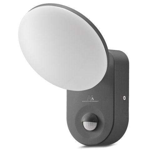 Lampa LED z czujnikiem PIR Maclean, ścienna, z czujnikiem PIR, PC+ALU, 15W, 1100lm, IP65, Neutral White 4000K, szara, MCE367 Lampa LED z czujnikiem PIR Maclean, ścienna, z czujnikiem PIR, PC+ALU, 15W, 1100lm, IP65, Neutral White 4000K, szara, MCE367