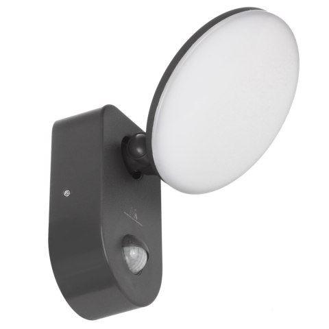 Lampa LED z czujnikiem PIR Maclean, ścienna, z czujnikiem PIR, PC+ALU, 15W, 1100lm, IP65, Neutral White 4000K, szara, MCE367 Lampa LED z czujnikiem PIR Maclean, ścienna, z czujnikiem PIR, PC+ALU, 15W, 1100lm, IP65, Neutral White 4000K, szara, MCE367