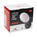 Lampa LED z czujnikiem PIR Maclean, ścienna, z czujnikiem PIR, PC+ALU, 15W, 1100lm, IP65, Neutral White 4000K, szara, MCE367