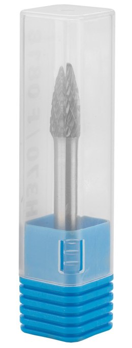 Frez do metalu HM, typ F (ostrołukowy zaokrąglony), 8 x 18 mm, trzpień 6 x 45 mm