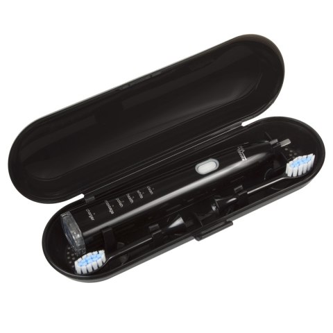 Szczoteczka soniczna do zębów Promedix, kolor czarny,, 5 trybów, timer, wskaźnik poziomu nał. baterii, 2 końcówki, kabel USB, P Szczoteczka soniczna do zębów Promedix, kolor czarny,, 5 trybów, timer, wskaźnik poziomu nał. baterii, 2 końcówki, kabel USB, P