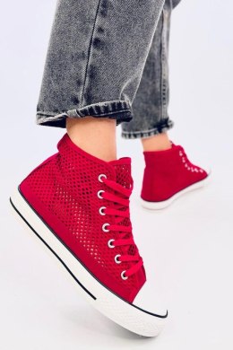 Ażurowe trampki za kostkę MOUSSE RED - Inello Inello