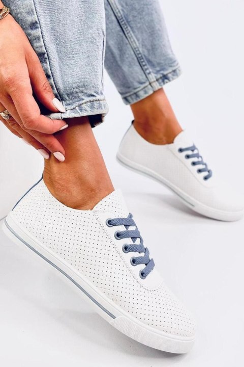 Tenisówki damskie ażurowe COSTIER LIGHT BLUE - Inello Inello Tenisówki damskie ażurowe COSTIER LIGHT BLUE - Inello Inello