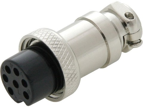 24-763# Wtyk cb mikrofonowy 7pin na kabel 24-763# Wtyk cb mikrofonowy 7pin na kabel