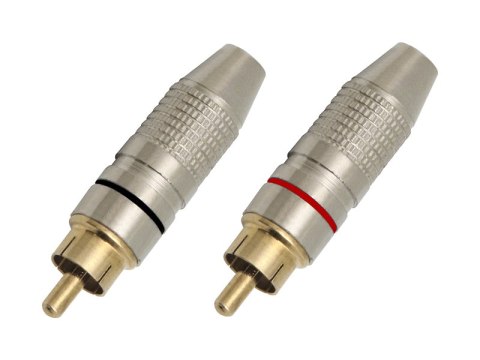 3774# Wtyk rca silver-metal złoty czarny/czerwony 3774# Wtyk rca silver-metal złoty czarny/czerwony
