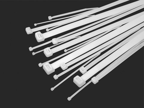 41-049# Opaska zaciskowa 2,5x200mm biała_ 41-049# Opaska zaciskowa 2,5x200mm biała_