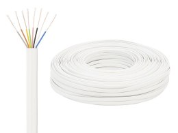 4121# Przewód telefoniczny płaski kp-8/100m biały