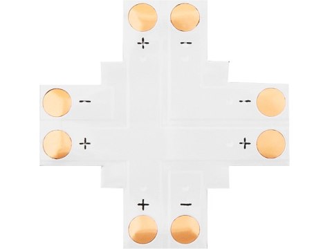4882# Konektor do taśm led typu "+" 8mm 2pin