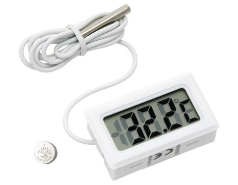 50-301# Termometr panelowy biały lcd -50do100c 50-301# Termometr panelowy biały lcd -50do100c