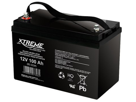 82-222# Akumulator żelowy 12v/100ah xtreme waga 29kg 215x170x330mm 82-222# Akumulator żelowy 12v/100ah xtreme waga 29kg 215x170x330mm