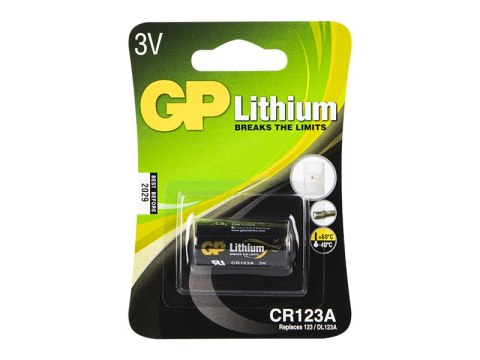 82-531# Bateria litowa 3v`cr123a gp blister 16,8x34,5mm 82-531# Bateria litowa 3v`cr123a gp blister 16,8x34,5mm