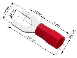 43-003# Konektor widełkowy izolowany l śruba3,7 kabel 4,3
