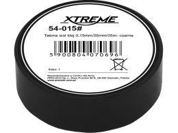54-015# Taśma izolacyjna klejąca 0,15mm/25mm/25m - czarna