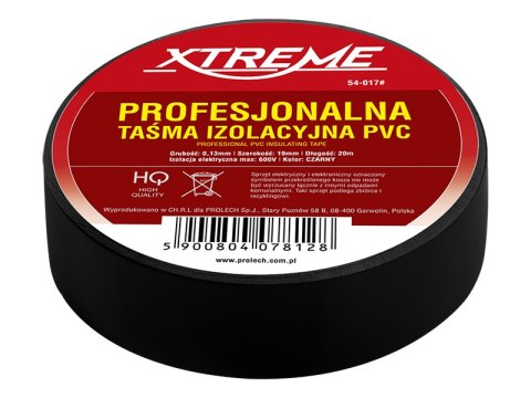 54-017# Taśma izolacyjna klejąca 0,13mm/19mm/20m profesjonalna