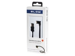 66-090# Przyłącze usb a - micro b 1,0m kątowe czarne gold blister