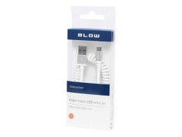 66-104# Przyłącze usb a - micro b 1,5m spirala srebrny blister`