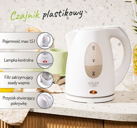AD 1207 Czajnik plastikowy 1,5 l AD 1207 Czajnik plastikowy 1,5 l