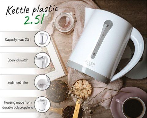 AD 1244 Czajnik plastikowy 2,5 l AD 1244 Czajnik plastikowy 2,5 l