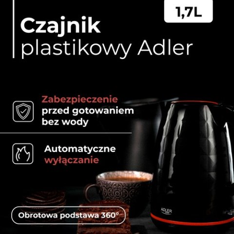 AD 1277 black Czajnik plastikowy 1,7 l AD 1277 black Czajnik plastikowy 1,7 l