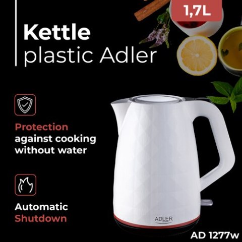 AD 1277 white Czajnik plastikowy 1,7 l AD 1277 white Czajnik plastikowy 1,7 l