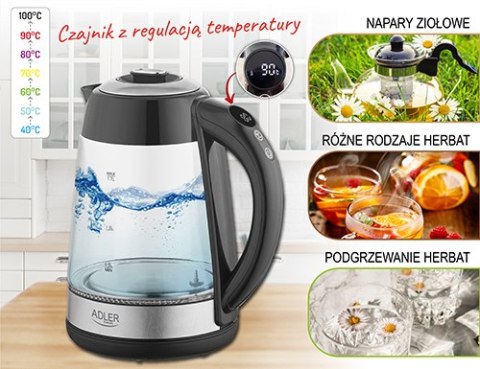 AD 1285 Czajnik szklany 1,7 l z regulacją temp. AD 1285 Czajnik szklany 1,7 l z regulacją temp.