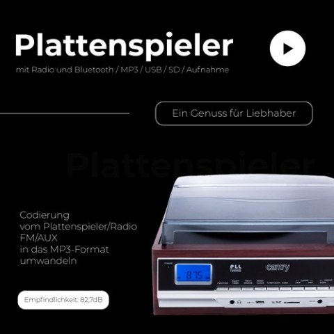 CR 1168 Gramofon z radiem i bluetooth / mp3 / usb / sd / nagrywaniem CR 1168 Gramofon z radiem i bluetooth / mp3 / usb / sd / nagrywaniem