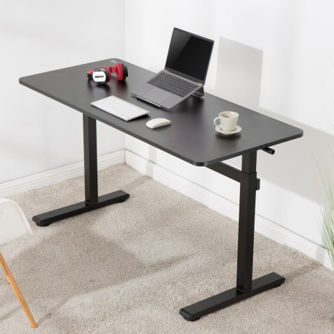 Biurko ręczna regulacja wys Ergo Office, max 40 kg, max wys 117cm, z blatem do pracy stojąco siedzącej, ER-401 B Biurko ręczna regulacja wys Ergo Office, max 40 kg, max wys 117cm, z blatem do pracy stojąco siedzącej, ER-401 B