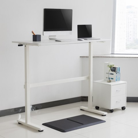 Biurko ręczna regulacja wys Ergo Office, max 40 kg, max wys 117cm, z blatem do pracy stojąco siedzącej, ER-401 W Biurko ręczna regulacja wys Ergo Office, max 40 kg, max wys 117cm, z blatem do pracy stojąco siedzącej, ER-401 W