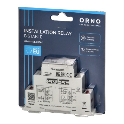 Przekaźnik instalacyjny bistabilny 230 VAC , 16A Przekaźnik instalacyjny bistabilny 230 VAC , 16A