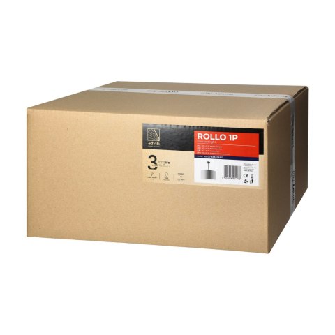 ROLLO lampa wisząca, moc max. 1x60W, szara, krótka ROLLO lampa wisząca, moc max. 1x60W, szara, krótka