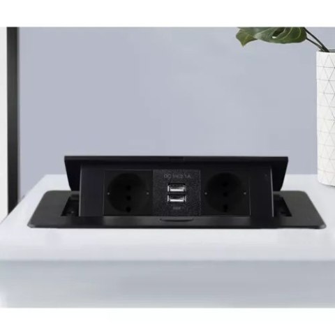Gniazdo chowane w blat USB- podwójne Izoxis 21446 Gniazdo chowane w blat USB- podwójne Izoxis 21446