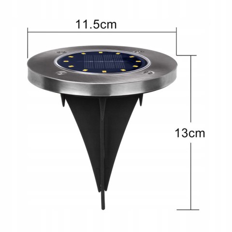 Solarna lampa najazdowa ogrodowa LED Maclean IP44, 12 LED SMD, 4000K, Ni-MH 600 mAh, 0,7W, MCE318 Solarna lampa najazdowa ogrodowa LED Maclean IP44, 12 LED SMD, 4000K, Ni-MH 600 mAh, 0,7W, MCE318