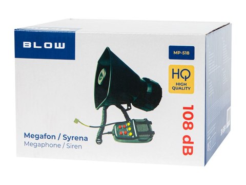 30-518# Megafon dachowy mp-518 przenośny typu horn 30-518# Megafon dachowy mp-518 przenośny typu horn
