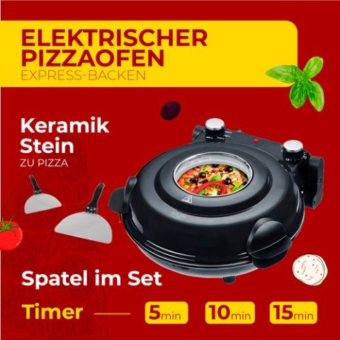 AD 6314 Piec do pizzy - elektryczny - 5 stopni regulacji temp. AD 6314 Piec do pizzy - elektryczny - 5 stopni regulacji temp.