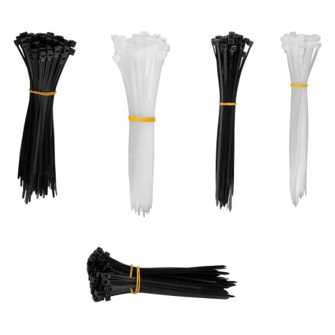 Opaski zaciskowe plastikowe wielokolorowe zestaw 500 szt. amio-04317 Opaski zaciskowe plastikowe wielokolorowe zestaw 500 szt. amio-04317