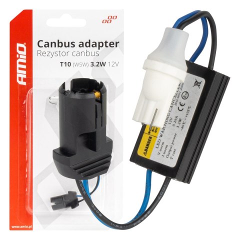 Rezystor opornik canbus do żarówek led 12v 3.2w t10 w5w amio-04087 Rezystor opornik canbus do żarówek led 12v 3.2w t10 w5w amio-04087