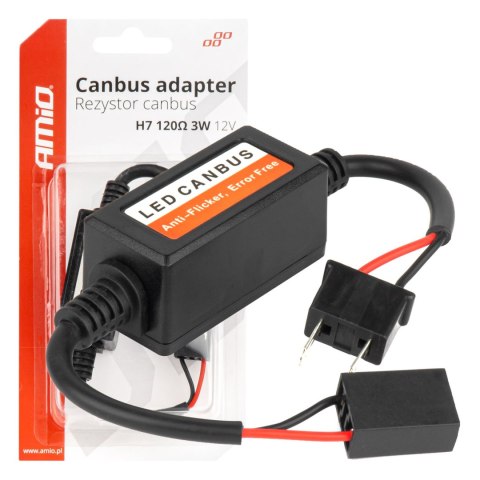 Rezystor opornik canbus do żarówek led 3w 120? h7 amio-04088 Rezystor opornik canbus do żarówek led 3w 120? h7 amio-04088